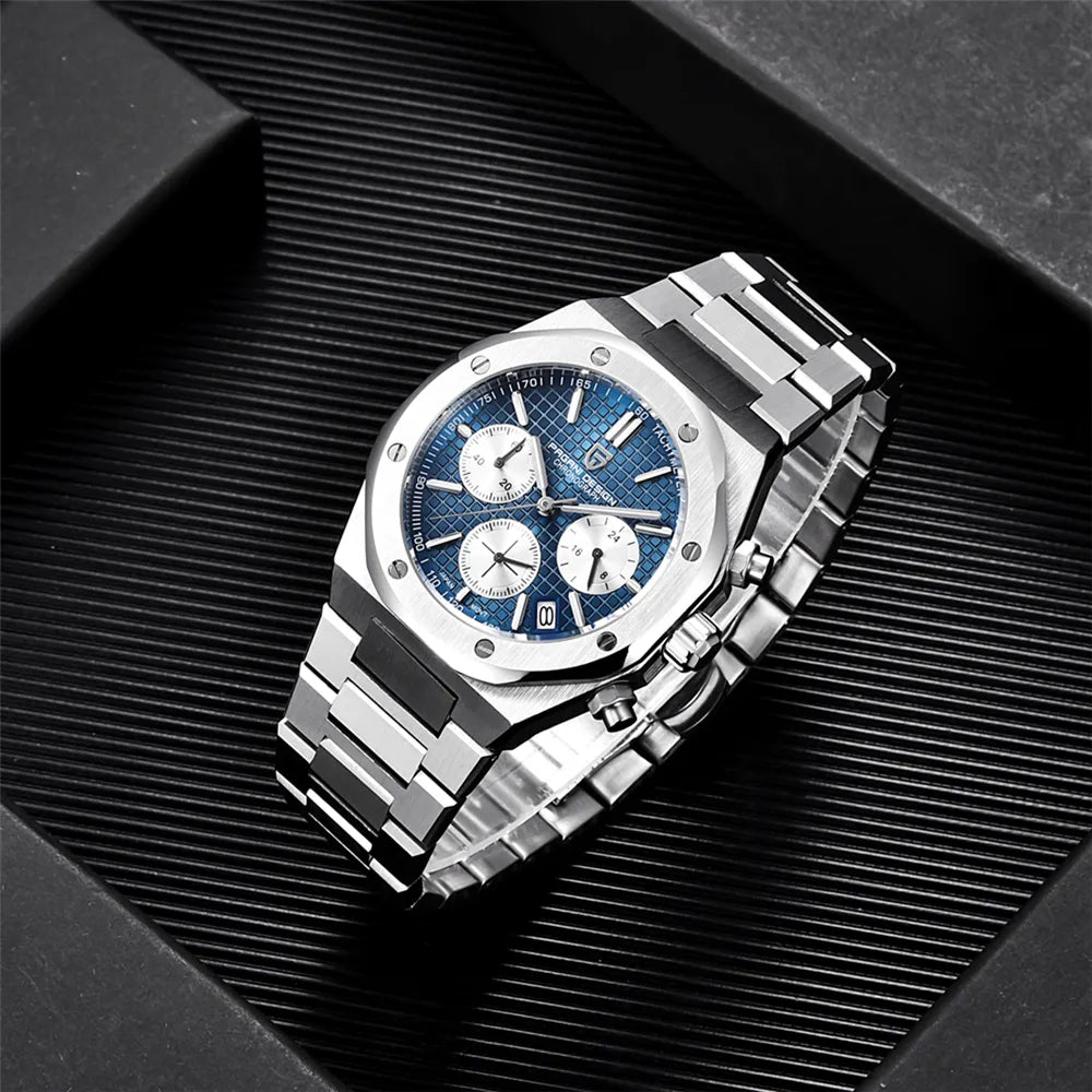 2023 New PAGANI Sapphire Stainless Steel Chronograph 200m Waterproof Sports