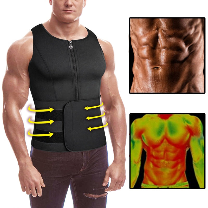 Men's Waist Trainer / Body Shapers Sweat Vest/Sauna Suit