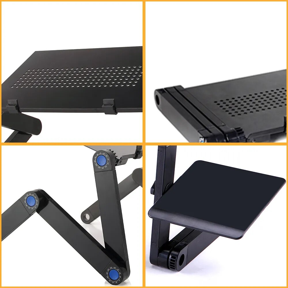 Adjustable Laptop Desk Stand For TV Bed Sofa PC Notebook With Mouse Pad