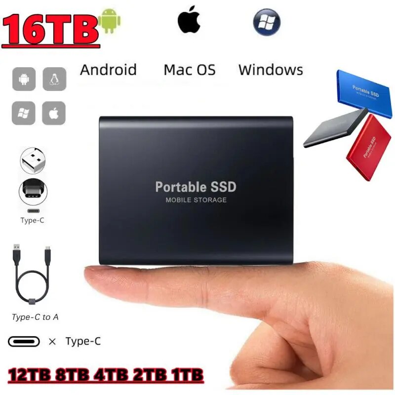 Portable USB 3.1 High-speed Solid State Drive (Type-C) for Laptops/ Notebook