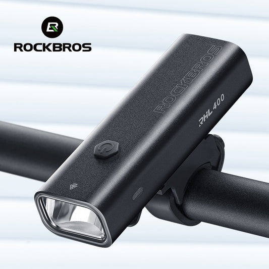 ROCKBROS Front Bike Headlight Rainproof Type-C Charging LED 2000mAh