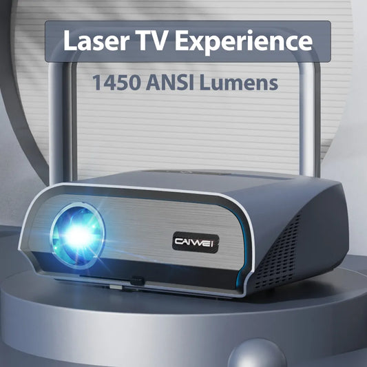 4k 15000 Lumens HD Projector with Laser Home Theater Cinema or Outdoor Movie Sharpness