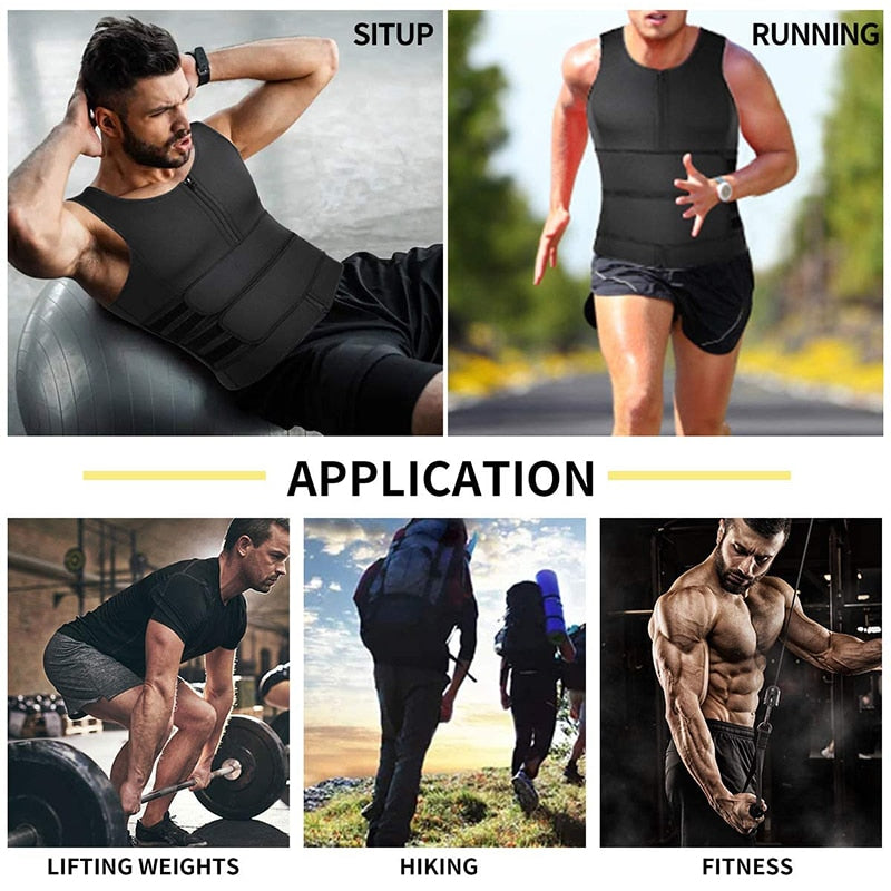 Men's Waist Trainer / Body Shapers Sweat Vest/Sauna Suit