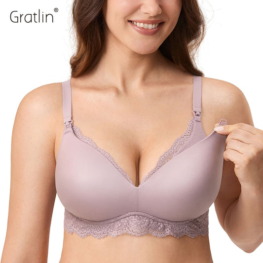 Women's Nursing Bras for Breastfeeding- Maternity Bralette B-DD E 32-40 42