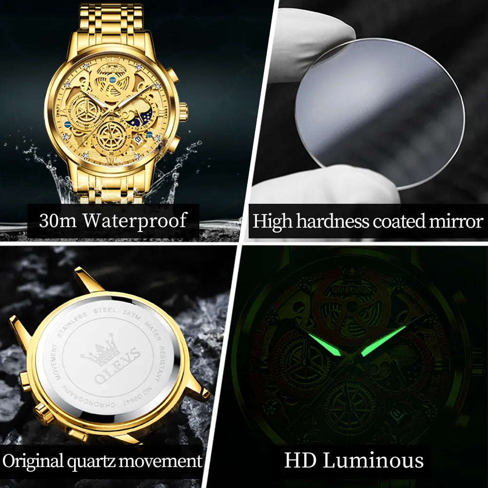 Men's Watches Top Brand Luxury Original Waterproof Quartz Watch