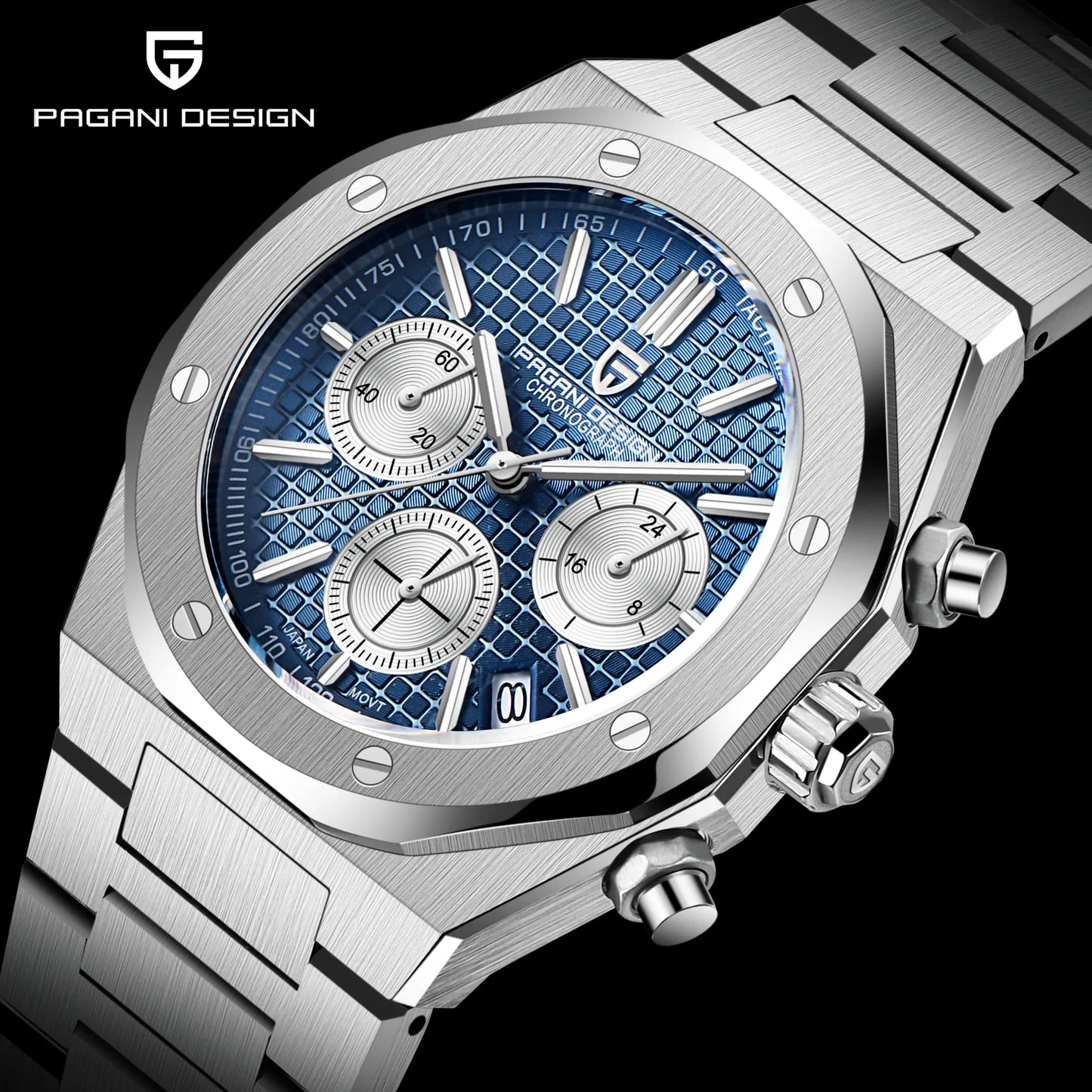 2023 New PAGANI Sapphire Stainless Steel Chronograph 200m Waterproof Sports