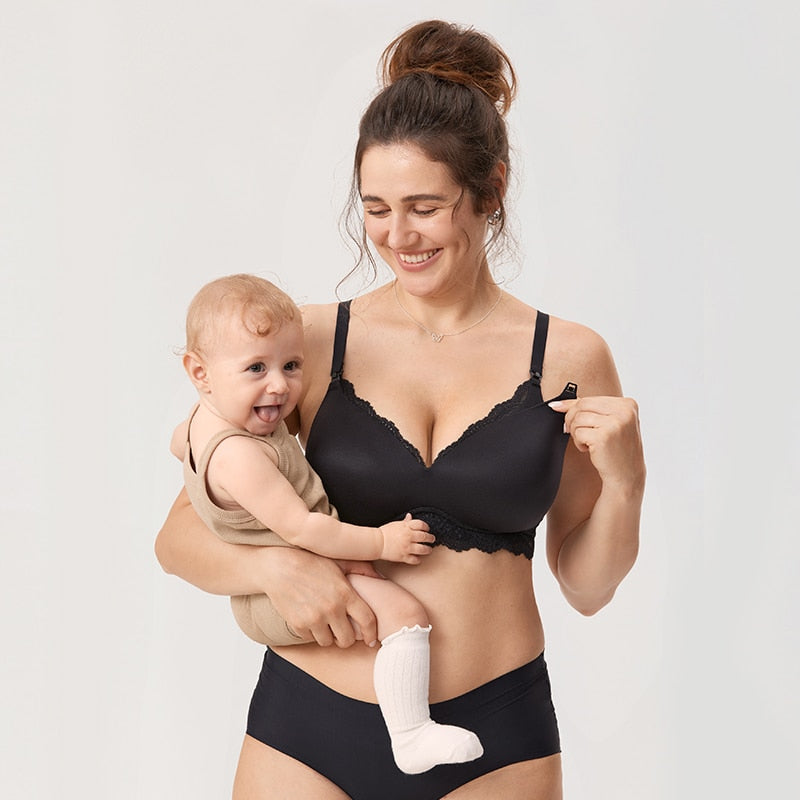 Women's Nursing Bras for Breastfeeding- Maternity Bralette B-DD E 32-40 42