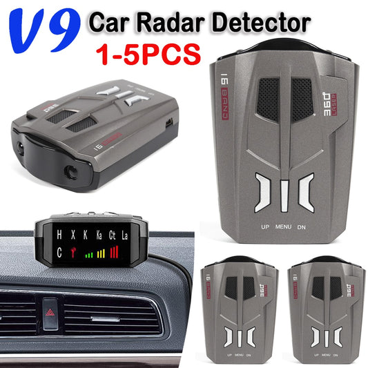 1-5pcs V9 Antiradar 2 in 1 Car GPS Radar Detector