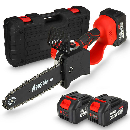 Mensela 8 Inch Brushless Cordless Chainsaw With 4.0AH Li-ion Battery