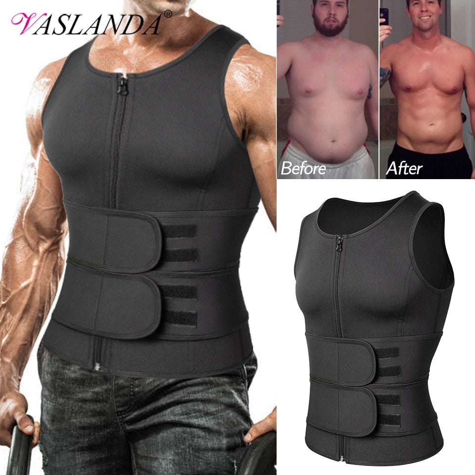 Men Body Shaping Sauna Sweat Slimming Underwear/Workout Vest